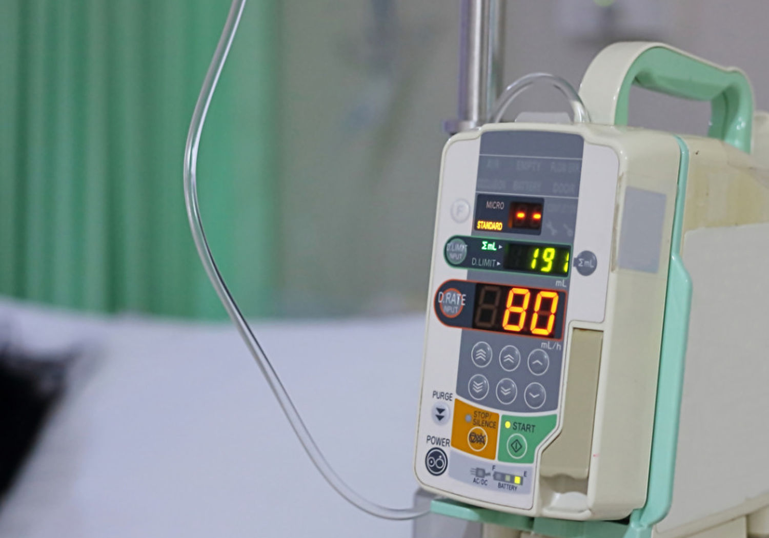 Image of an infusion pump in a hospital ward