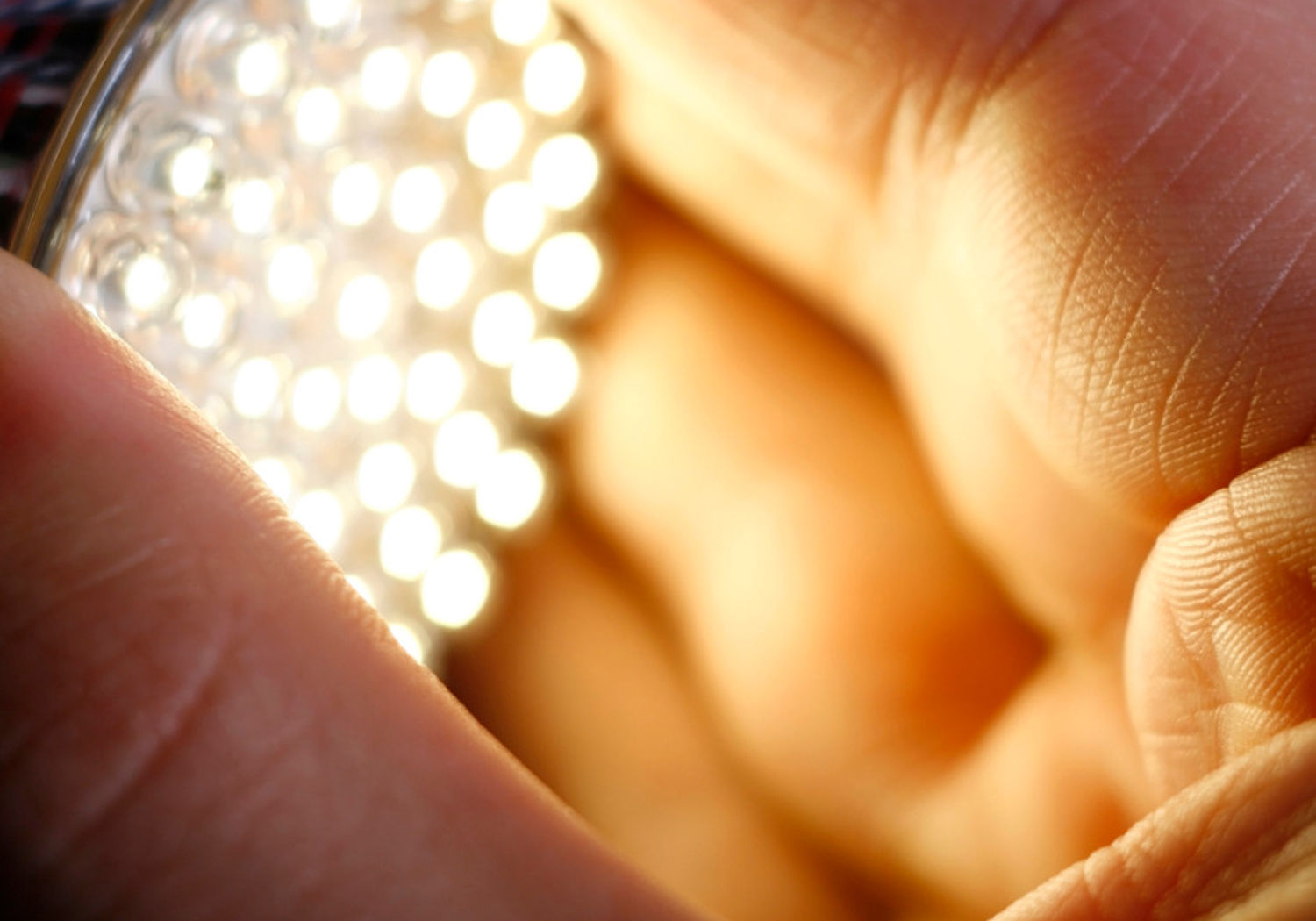 Image showing a white LED in a hand
