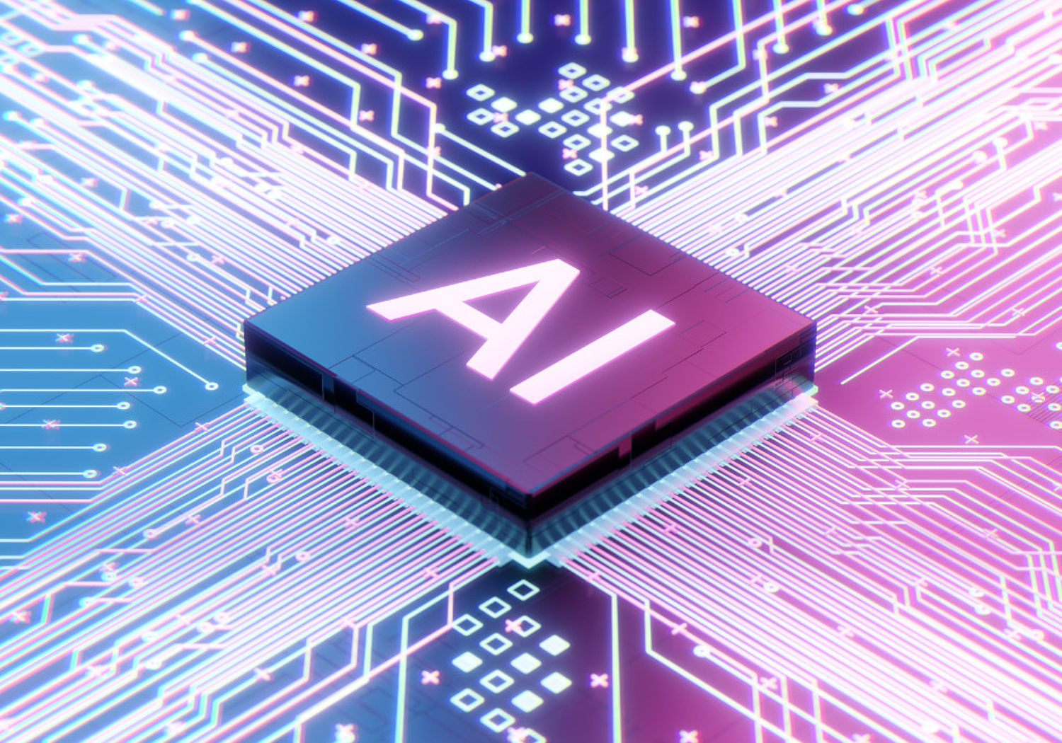 Image showing a Concept of AI on a chip 