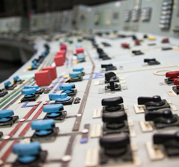 Image showing a close up of a control panel in a nuclear power plant