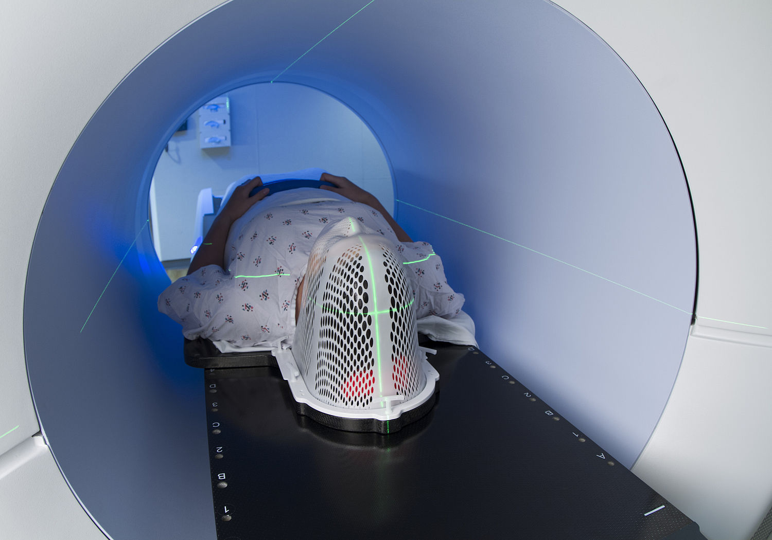 Image of a patient lying in a medical scanner