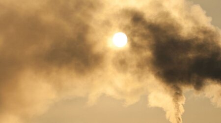 Image showing air pollution from smokestacks