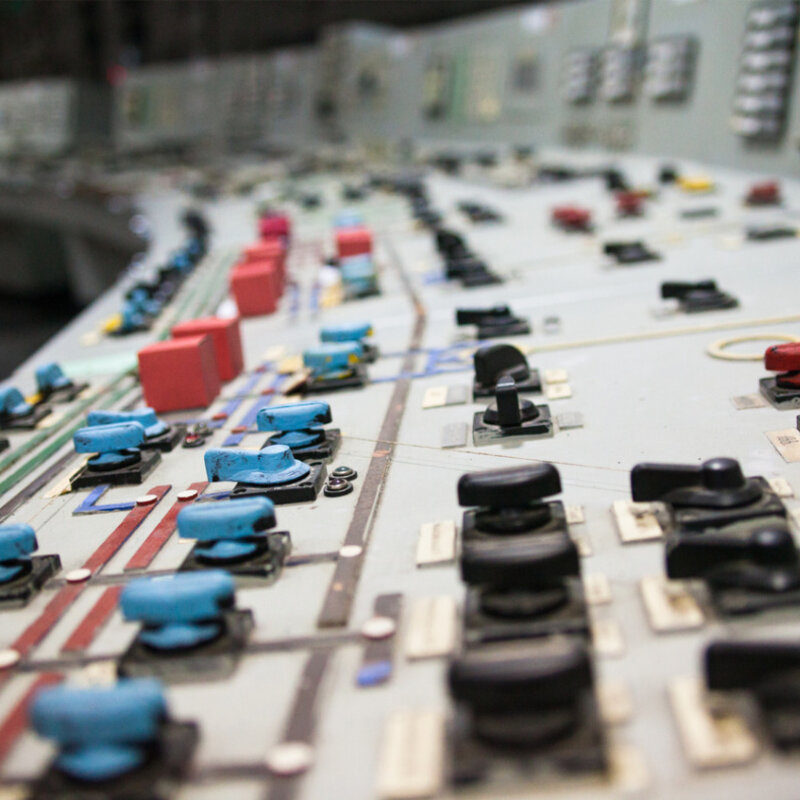 Image showing a close up of a control panel in a nuclear power plant