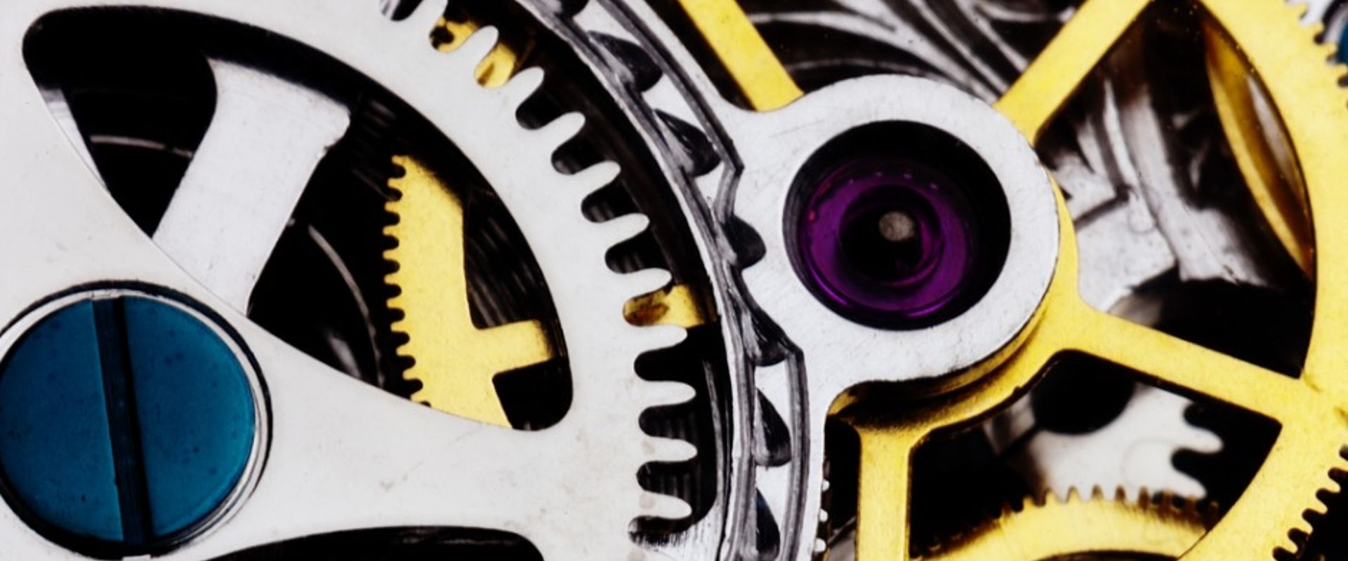 Shiny metal clockwork watch mechanism picture id695455902