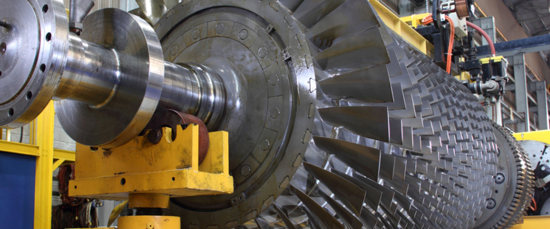 Gas turbine rotor at workshop picture id482672735