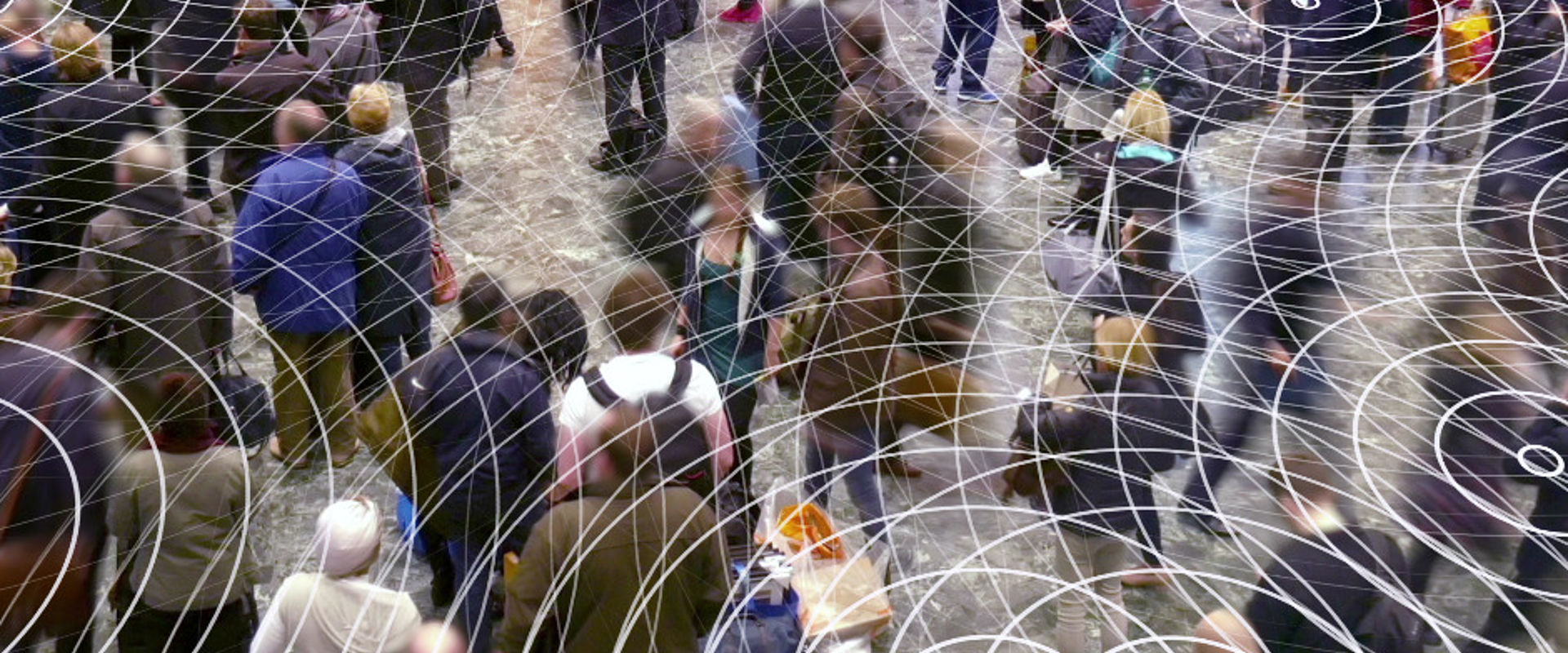 Cell phone radio signals in a crowd of people picture id537459762