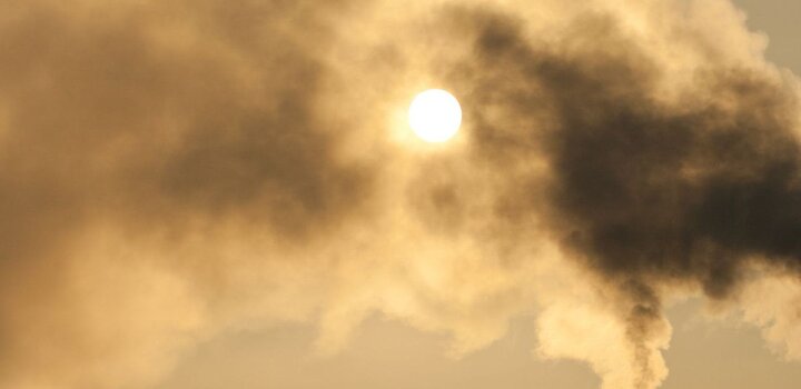 Image showing air pollution from smokestacks