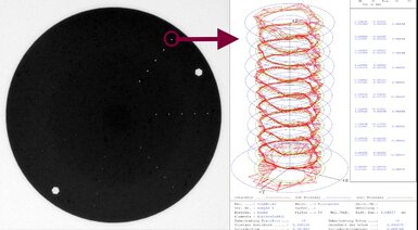 Measuring a hole just 63 microns wide with a contact style CMM - a metrology miracle! Courtesy of METAS