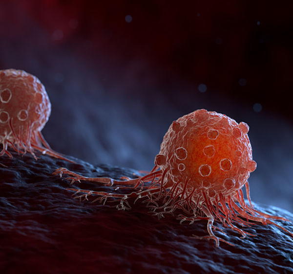 Image showing migrating cancer cells