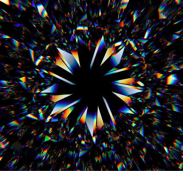 Image showing an extreme close up of a diamond's structure