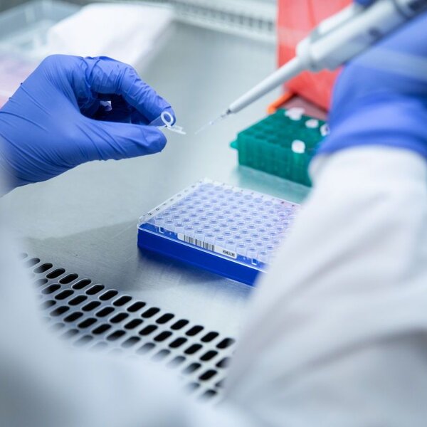 COVID-19 test kit in a laboratory