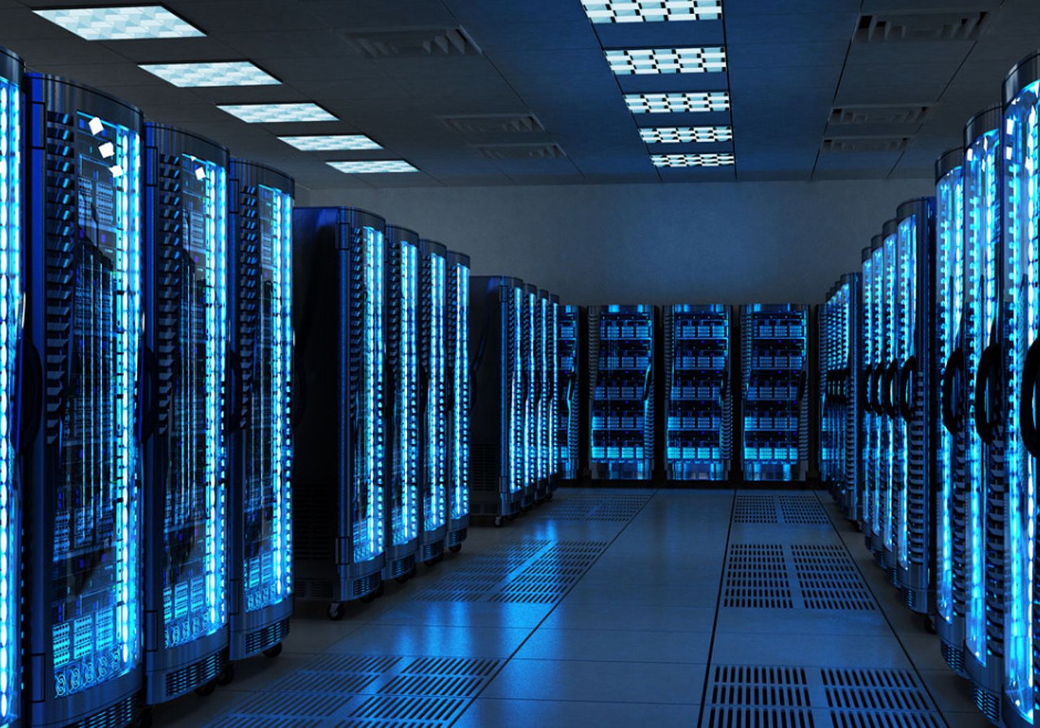 Image showing server racks in a data centre