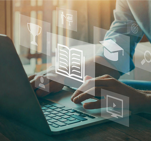 Image showing person learning over the internet