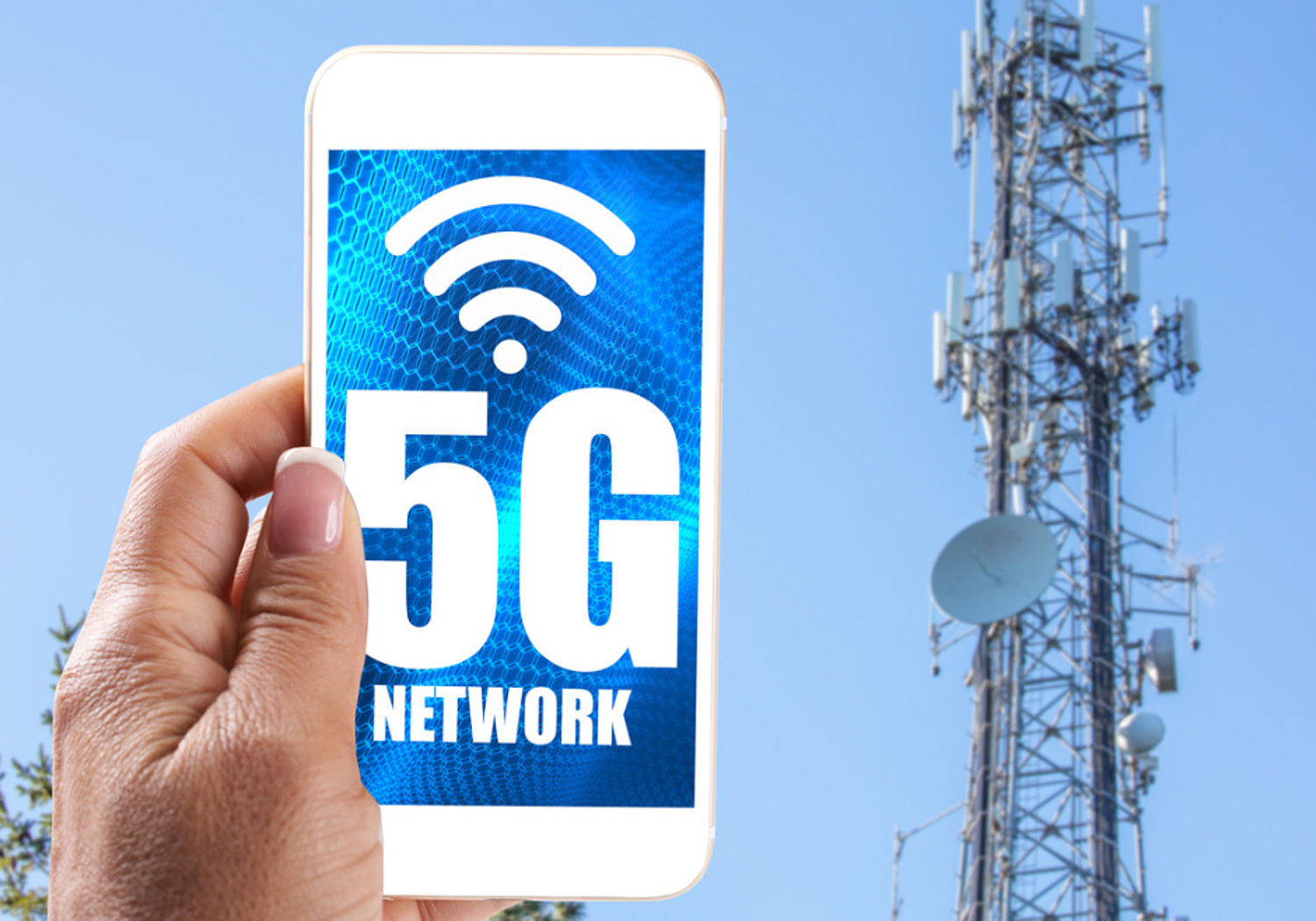 Image showing a 5G communications tower