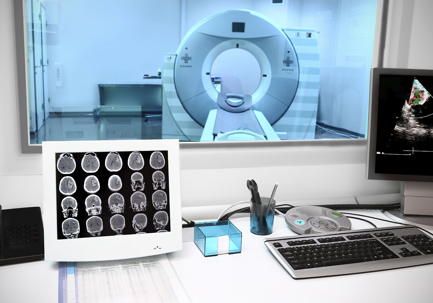 Image showing a MRI scanner in hospital department