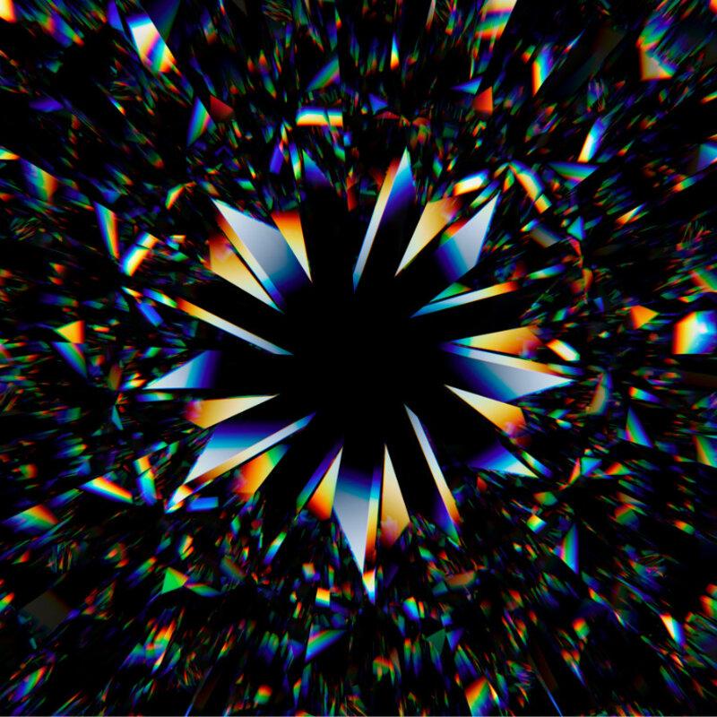 Image showing an extreme close up of a diamond's structure