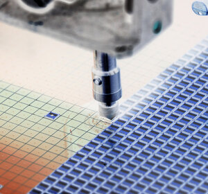 Image of a Silicon wafer production line