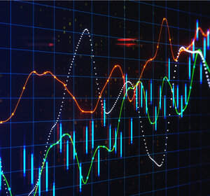 Image showing a Schematic of digital chart showing graphs 