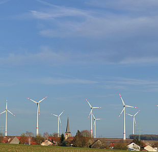 Image showing wind turbines