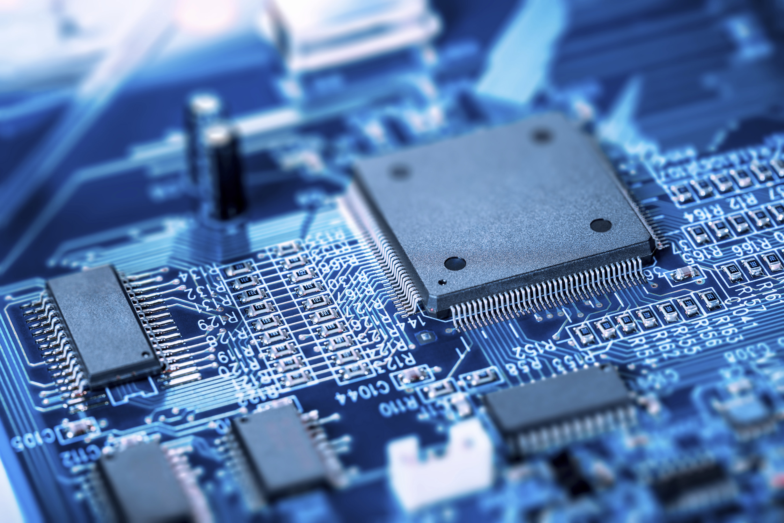 Microprocessor on circuit board