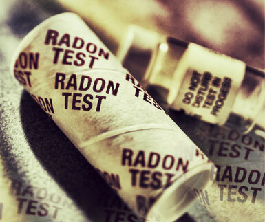 Image of a radon test kit