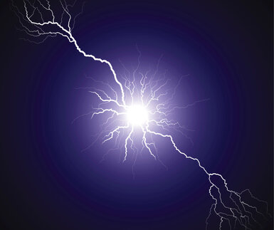 Image showing a bifurcated lightning bolt 
