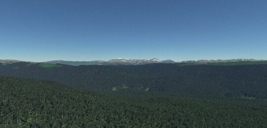 View of Parque Nacional Patagonia, Chile, rendered using Eradiate Credit: Rayference