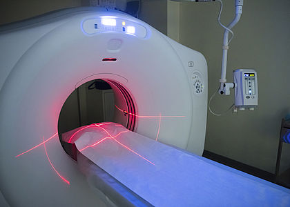 Image showing a large empty CT scanner 