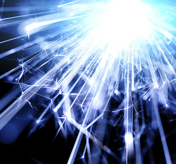 Image showing a blue flare of light