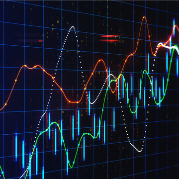 Image showing a Schematic of digital chart showing graphs 