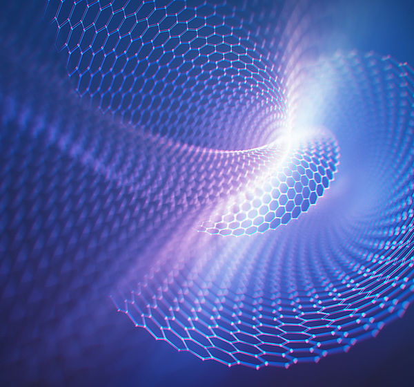 Image showing an artists concept of a hexagonal graphene sheet