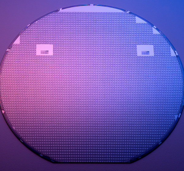 Image showing a closeup of a silicon wafer