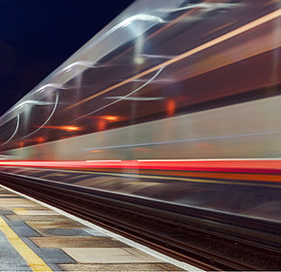 16ENG04 fast train through a uk station picture id801728320