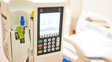 Image showing intravenous drip machine in a hospital room