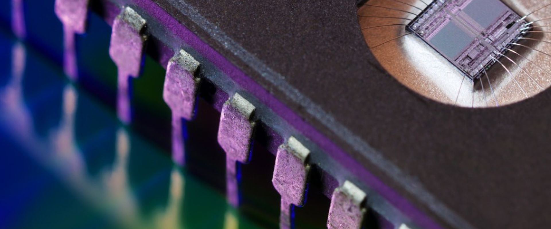 Image showing a close up of a microchip