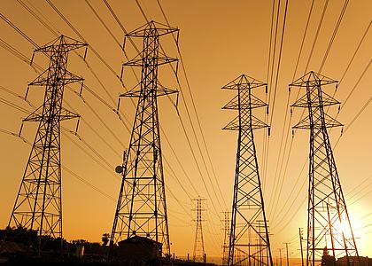 Image showing electrical pylons and power lines