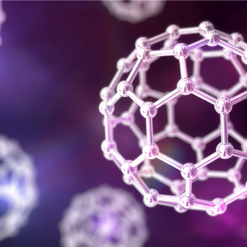 Image of nanoparticles in a 'Buckyball' configuration