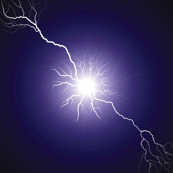 Image showing a bifurcated lightning bolt 