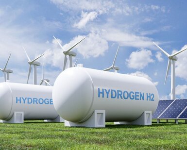 Image showing hydrogen energy storage gas tank