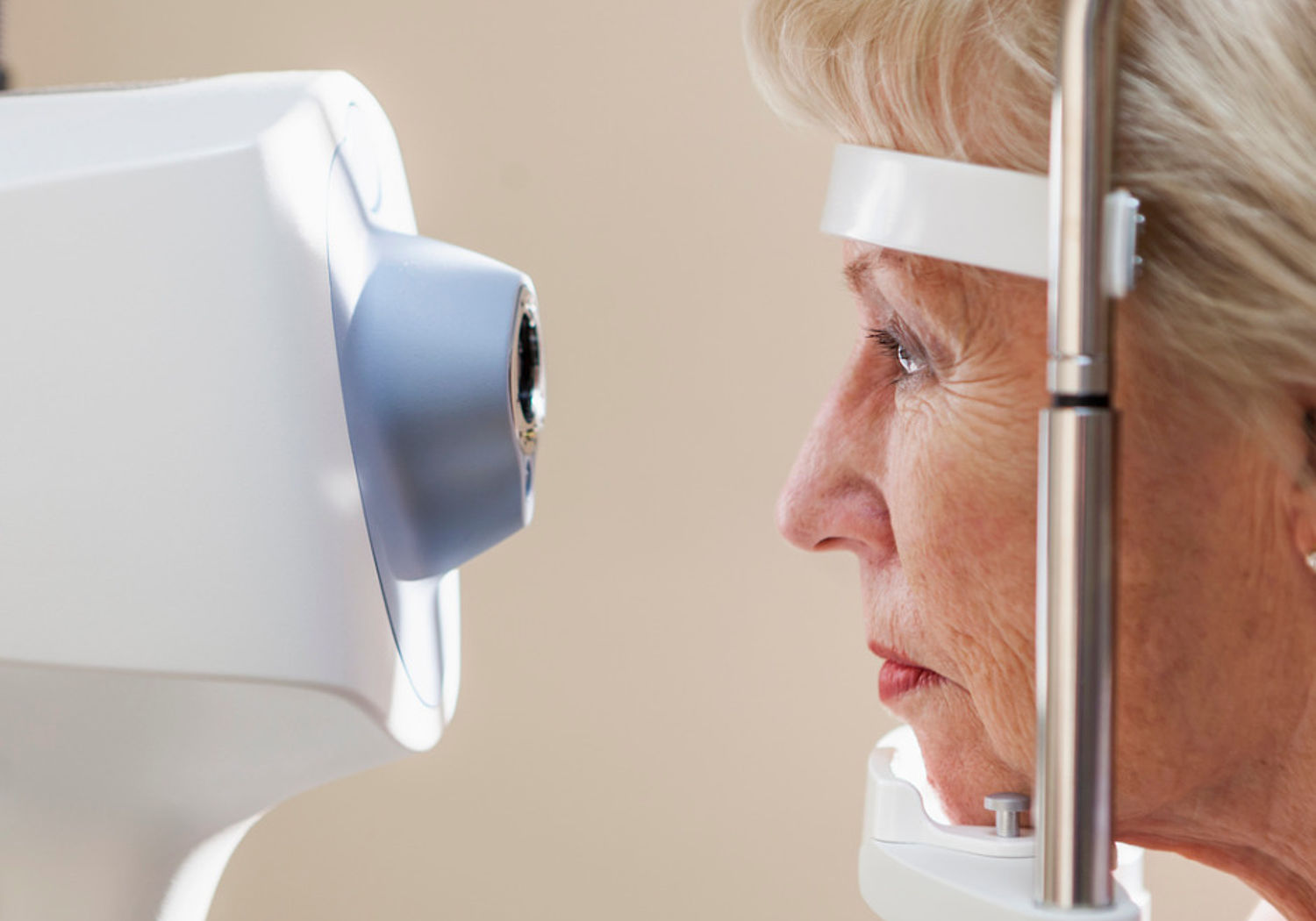 Image showing a person having an eye exam with a tonometer