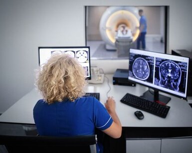 Image showing MRI scanning procedure