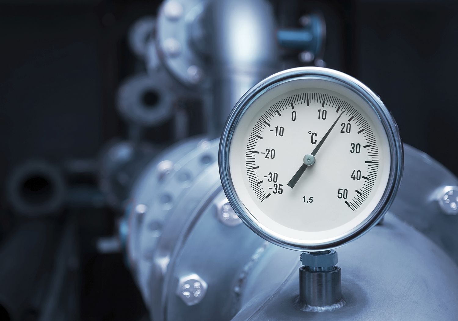 Image showing an Industrial temperature meter