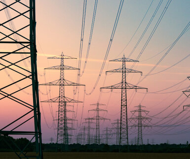 Image shows high voltage transmission tower