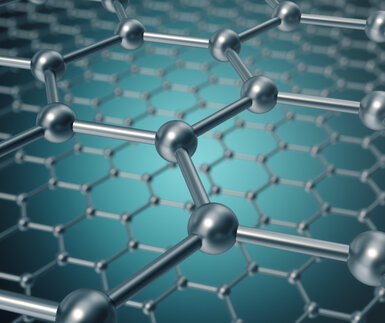 3D rendering of a graphene molecule