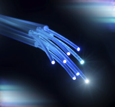 Image showing a bundle of fibre optic cables