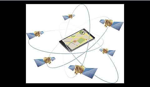 Image showing a navigation map on a smartphone