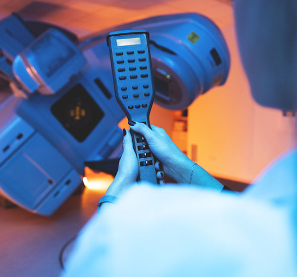 Image showing cancer patient and modern treatment