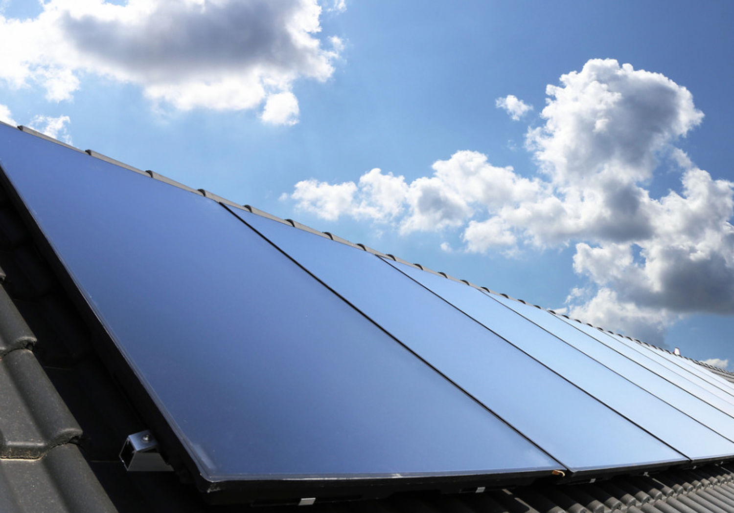 Image showing Roof with Photovoltaic, or solar panels, fitted