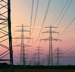 Image shows high voltage transmission tower