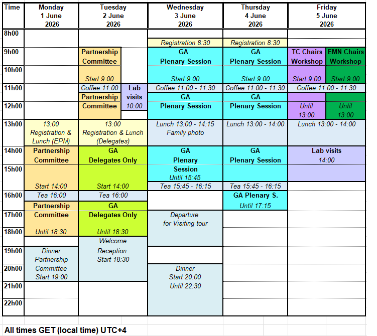 2026 03 26 GA 2026 draft time schedule
